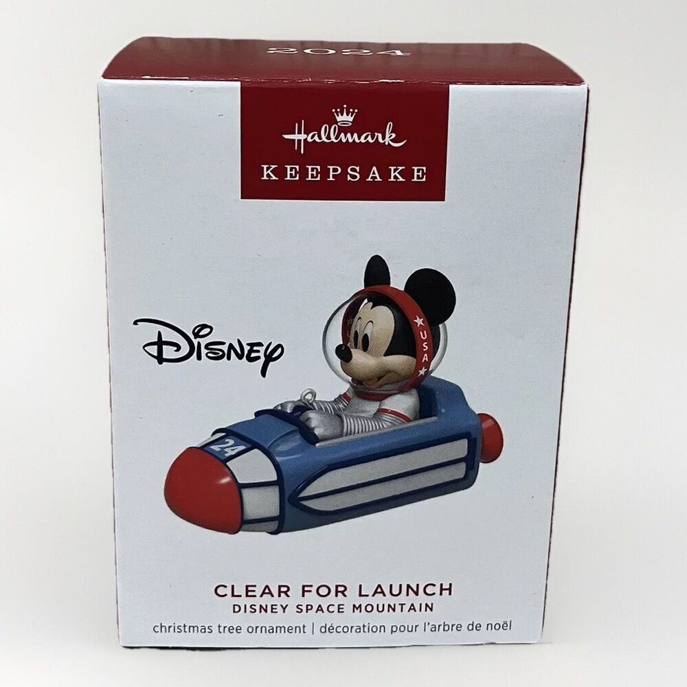 Hallmark Disney Ornament Mickey Mouse Space Mountain Car Ride Clear for Launch
